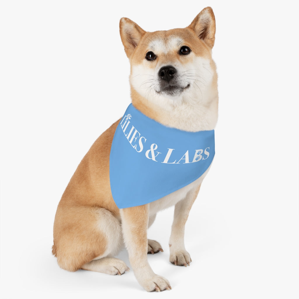 Blue Pet Bandana Collar